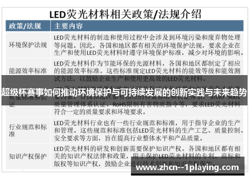 超级杯赛事如何推动环境保护与可持续发展的创新实践与未来趋势